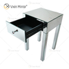 Vanity Modern WXF-046 Silberne Möbel Kristall-Nachttisch mit 1 Schubladen verspiegelter Nachttisch