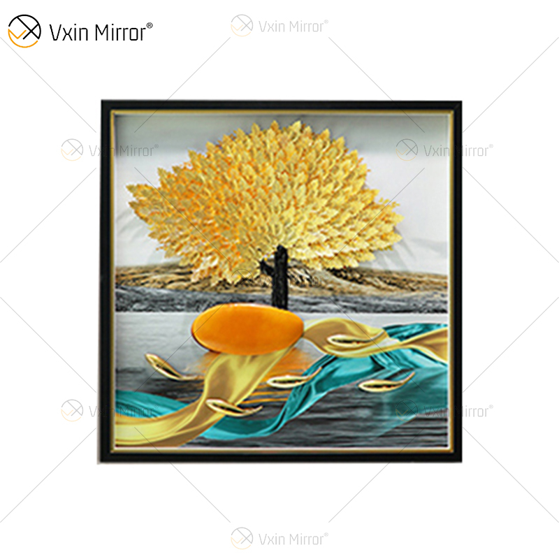 Das neueste Vxin WXPA-024 3D-abstraktes Metall-Wand-Kunst-Dekor-Ausgangsdekoration-Luxus-Wohnzimmer gerahmt für Zuhause-Set zum Verkauf