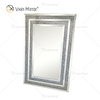 WXM-1776 Wanddekoration Silber Crushed Diamond Glas Wandbehang Spiegel