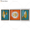 Die neueste Vxin WXPP-39 3D Abstrakte Wandkunst Metall Wandkunst Dekor Wohnkultur Luxus Wohnzimmer gerahmt für Home Set zum Verkauf