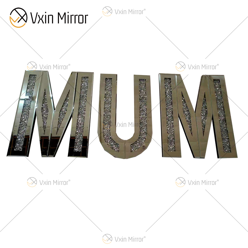 Liebe und Zuhause und Mutter und sexy süße und schöne Hausdekoration, Spiegel, Morden-Wand-Diamant-Dekor
