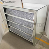 Vxin Silver WXF-706 Crushed with Diamond Nightstand Bevel Nachttisch mit 4 Schubladen verspiegelter Nachttisch