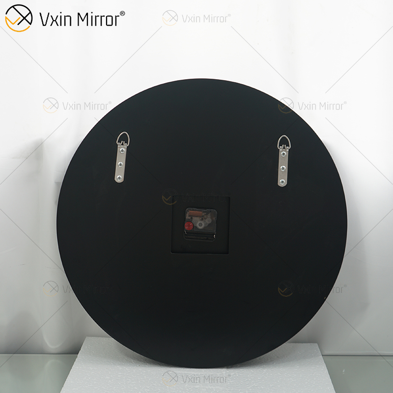 Heißer Verkauf Moderne Silber WXMC-010 Crushed Diamond Runde Spiegel Wanduhr