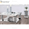 Acryl Anzug Top Qualität Silber Große Kristall Wandspiegel Beistelltisch Couchtisch Wohnzimmer Kristall Sets