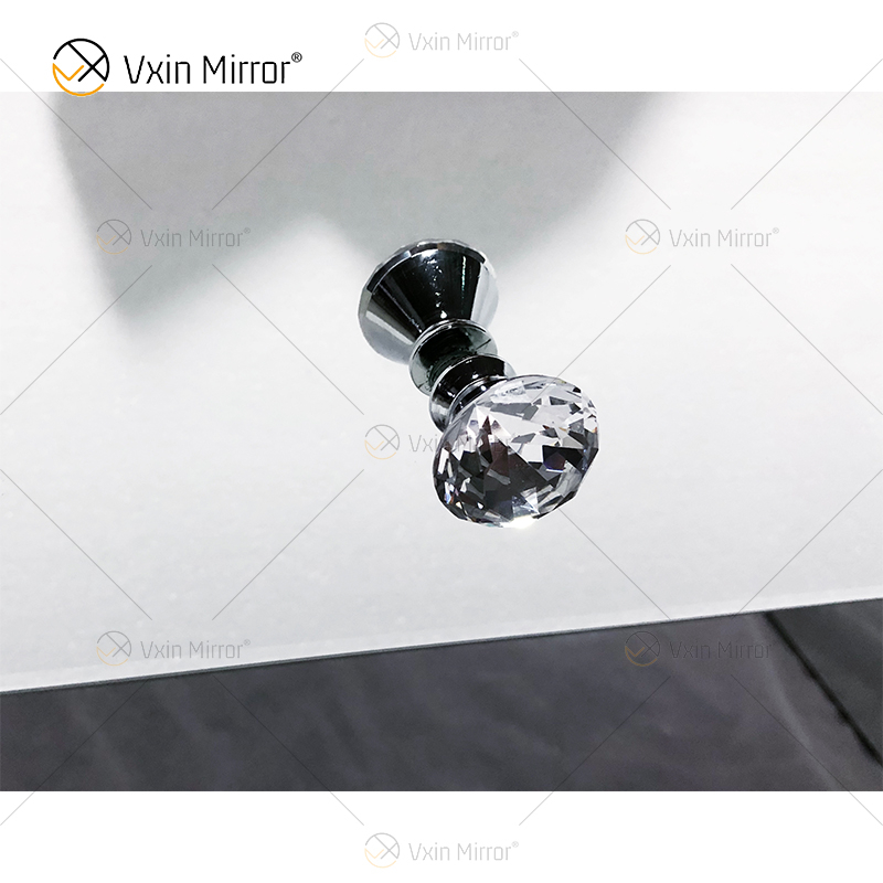 Hot Sell Modern Crushed Diamond Silver Frisierkommode Hocker 2 Schubladen mit Ganzkörperspiegel