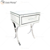 Vanity Modern WXF-218 Silber Schlafzimmermöbel Kristall verspiegelter Nachttisch mit Schublade Moderner Nachttisch
