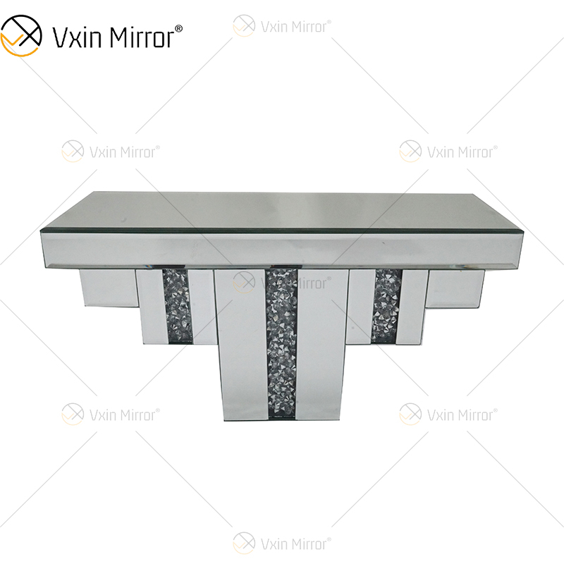 Vxin Factory Supply WXS-007-2 Silbernes Wanddekor Silbernes Glas- und Kristallspiegel-Wandregal für die Wand