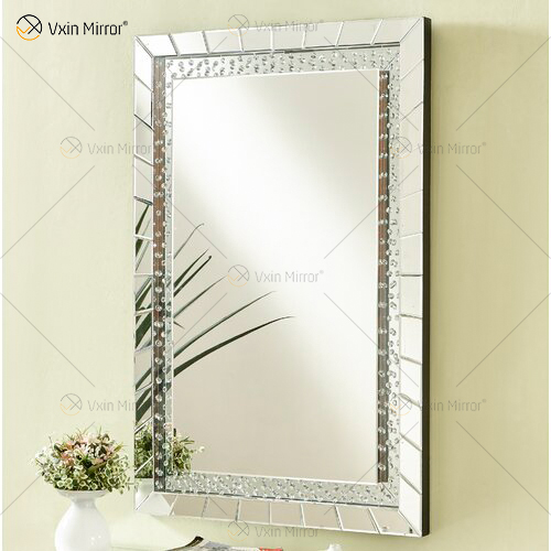 Gute Qualität WXM-761 Crystal Vanity Set Wandspiegel mit Wanddekor Beleuchteter Spiegel
