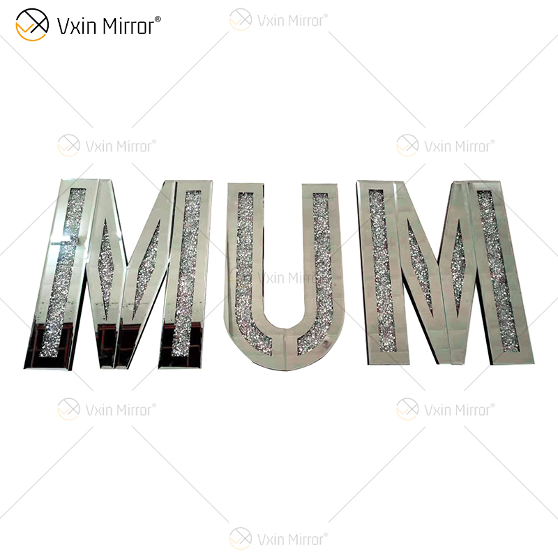 Liebe und Zuhause und Mutter und sexy süße und schöne Hausdekoration, Spiegel, Morden-Wand-Diamant-Dekor
