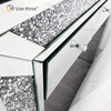 Hot Sell Modern Crushed Diamond Silver Frisierkommode Hocker 2 Schubladen mit Ganzkörperspiegel