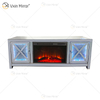 WXF-1054 Silver Crystal LED verspiegelter Kamin-TV-Ständer mit Bluetooth- und Lautsprecher-Spiegel-TV-Ständer