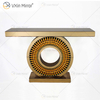 Heißer Verkauf 1000 Stück WXF-039 Golden Brown Luxury Console Table mit Mirror Mirror Console Table