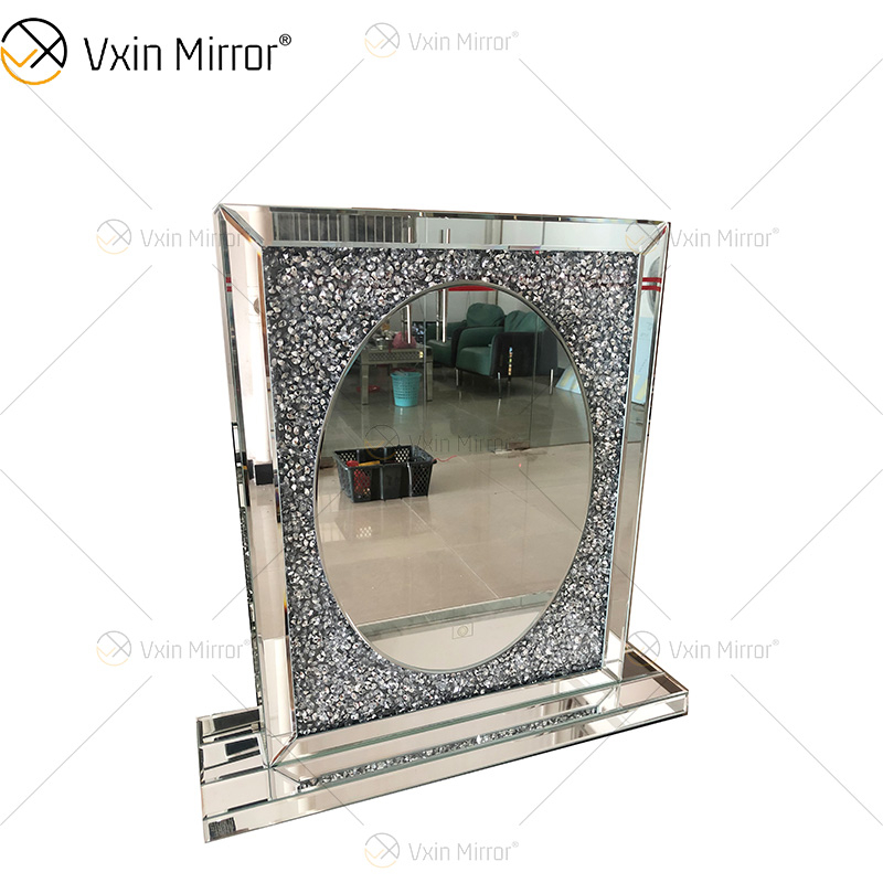 Professionelles Produkt Hochwertiger Vxin-Spiegel WXM-2596 3-farbiger LED-Licht-Diamant-einfacher stilvoller Schminkspiegel-Touchscreen