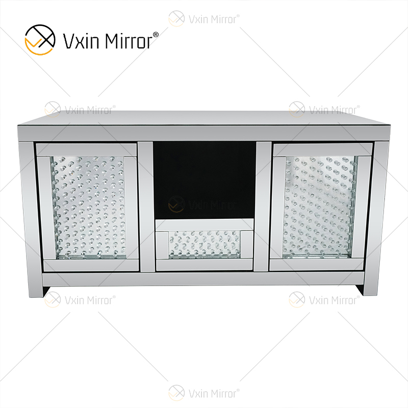 2019 Hot Sale Möbel Silver Diamond Crystal TV-Schrank steht 1 Schublade 2 Türen