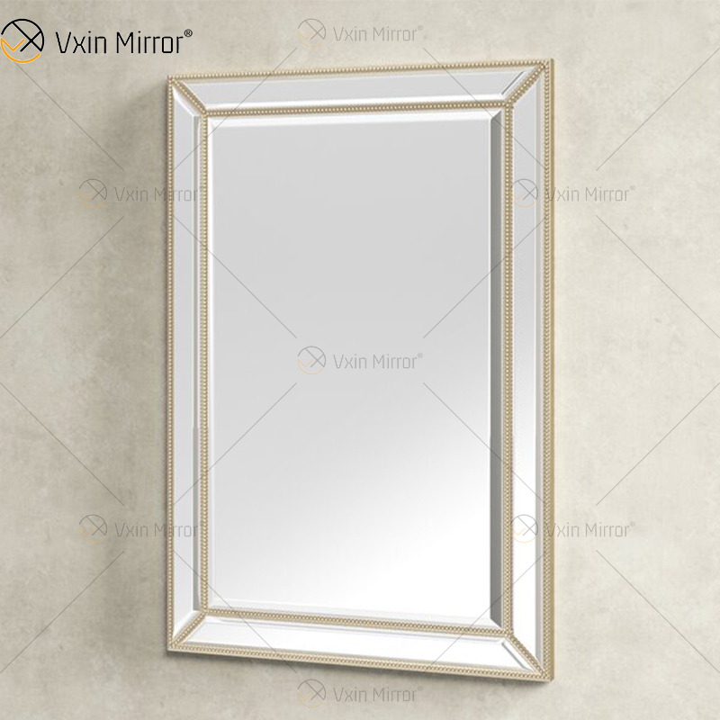 Gute Qualität WXM-1630 Luxus Champagner Gold Wandspiegel Wanddekoration für Wohnzimmer Schlafzimmer