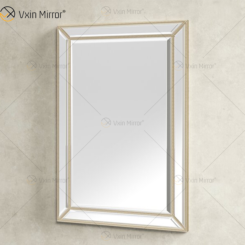Gute Qualität WXM-1630 Luxus Champagner Gold Wandspiegel Wanddekoration für Wohnzimmer Schlafzimmer