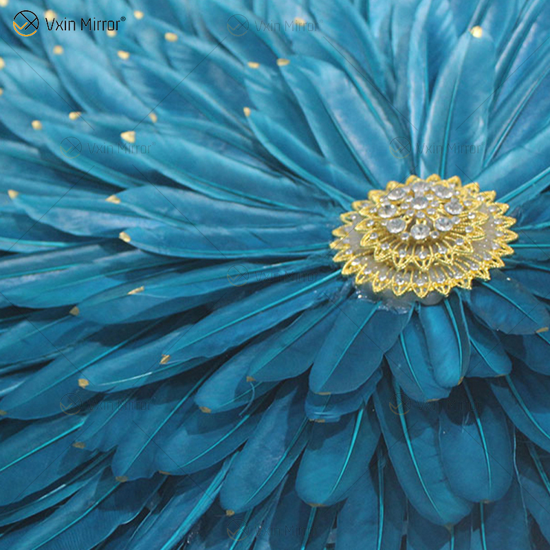 Die neueste Vxin WXPA-01 Blumenfarbe für Wohnkultur, Wandkunst, Metallfeder, hängendes Bild für Wohnzimmer, zum Verkauf