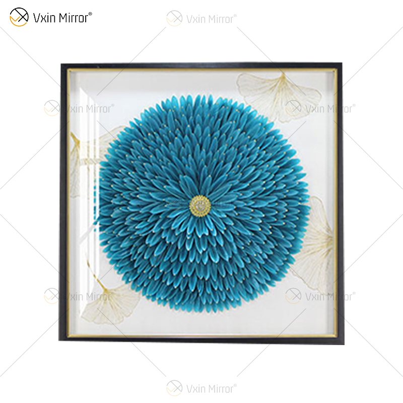 Die neueste Vxin WXPA-01 Blumenfarbe für Wohnkultur, Wandkunst, Metallfeder, hängendes Bild für Wohnzimmer, zum Verkauf