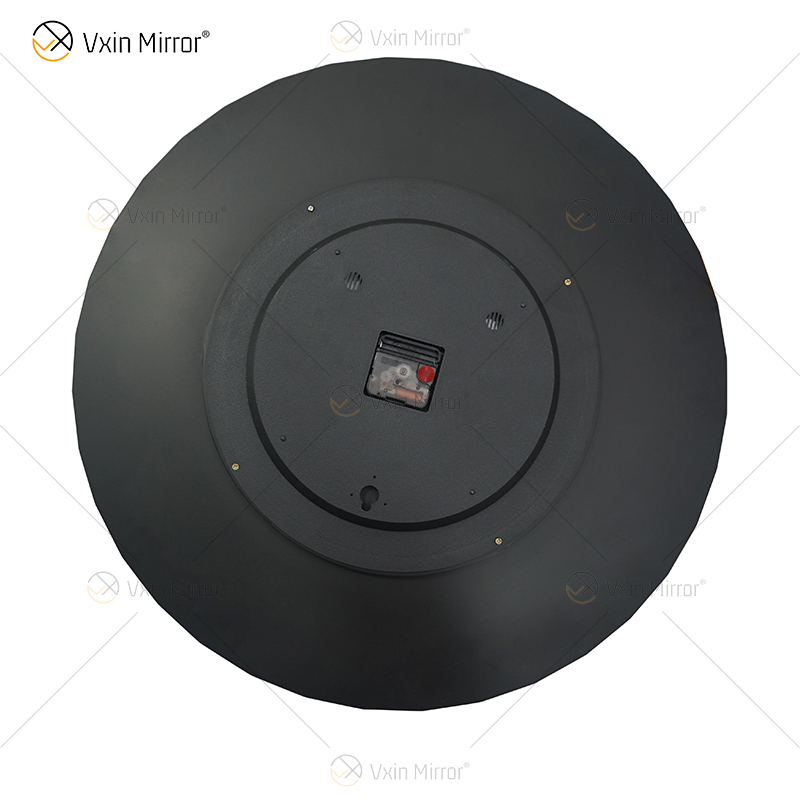 Gespiegelte Uhr WXMC-087 Silber Biegewanddekor Elegante 3D-Kristalluhr