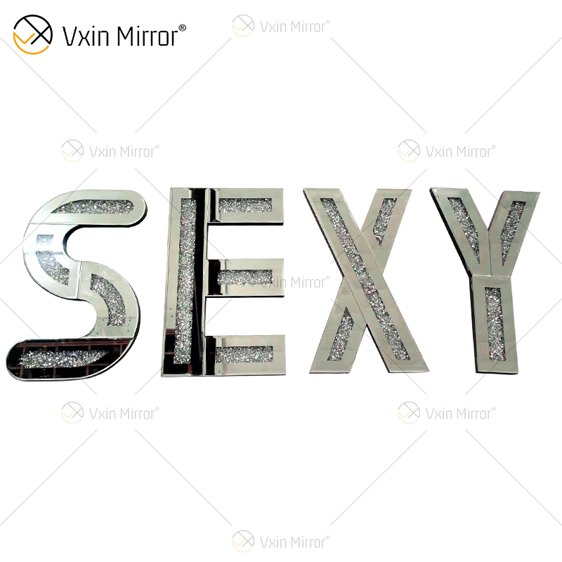 Liebe und Zuhause und Mutter und sexy süße und schöne Hausdekoration, Spiegel, Morden-Wand-Diamant-Dekor