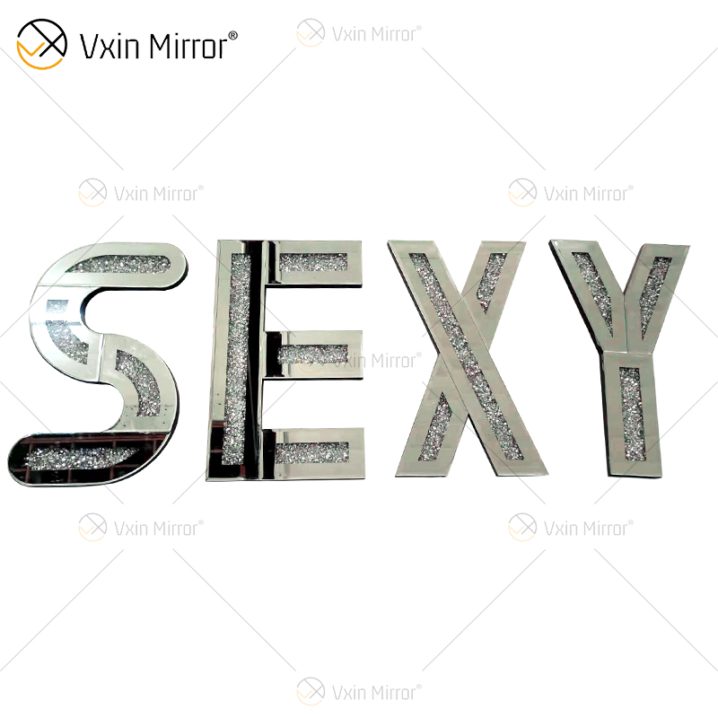 Liebe und Zuhause und Mutter und sexy süße und schöne Hausdekoration, Spiegel, Morden-Wand-Diamant-Dekor
