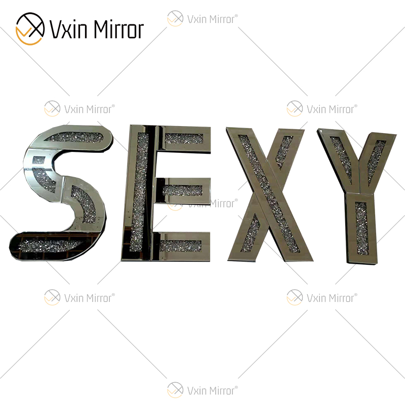 Liebe und Zuhause und Mutter und sexy süße und schöne Hausdekoration, Spiegel, Morden-Wand-Diamant-Dekor