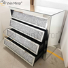 Vxin Silver WXF-706 Crushed with Diamond Nightstand Bevel Nachttisch mit 4 Schubladen verspiegelter Nachttisch