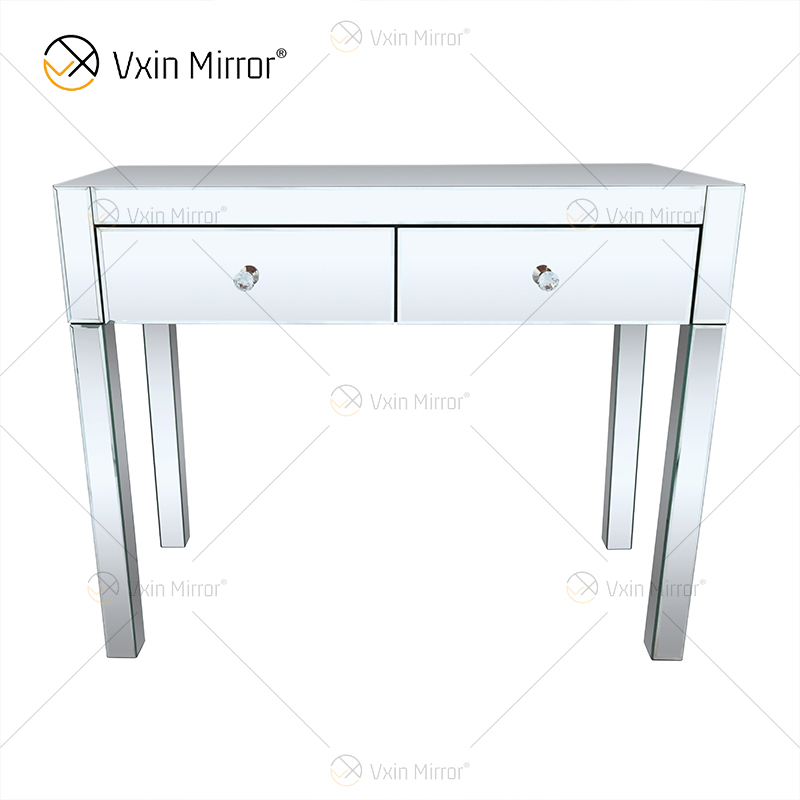 Hot Art Deco WXF-836 Silver Dressing verspiegelte Eckkommode mit 2 Schubladen