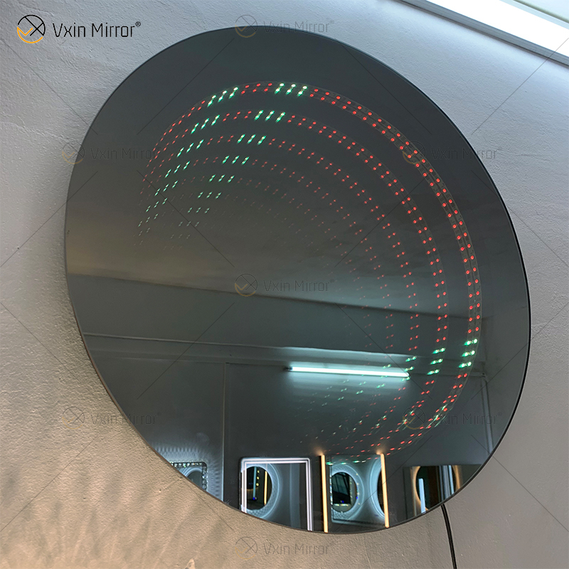WXDL-114 LED-Fernbedienung 6-farbiges wasserdichtes Netzteil RGB-wandmontierter rahmenloser Lichttunnelspiegel