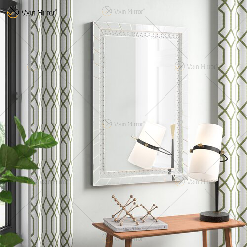 Gute Qualität WXM-761 Crystal Vanity Set Wandspiegel mit Wanddekor Beleuchteter Spiegel