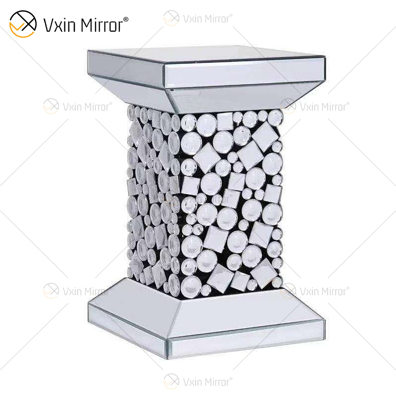 Acryl Anzug Top Qualität Silber Große Kristall Wandspiegel Beistelltisch Couchtisch Wohnzimmer Kristall Sets