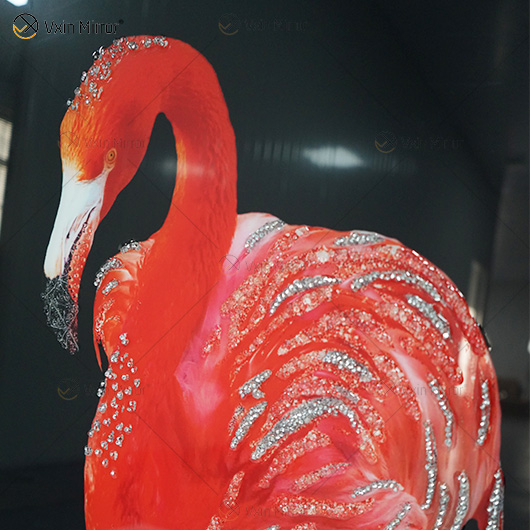 Vxin WXMA-57 Kristall-Porzellan-Gemälde, Harz, Flamingo, bedeckter Rahmen, dekorativer Spiegel, Wandkunst