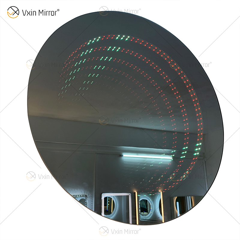 WXDL-114 LED-Fernbedienung 6-farbiges wasserdichtes Netzteil RGB-wandmontierter rahmenloser Lichttunnelspiegel