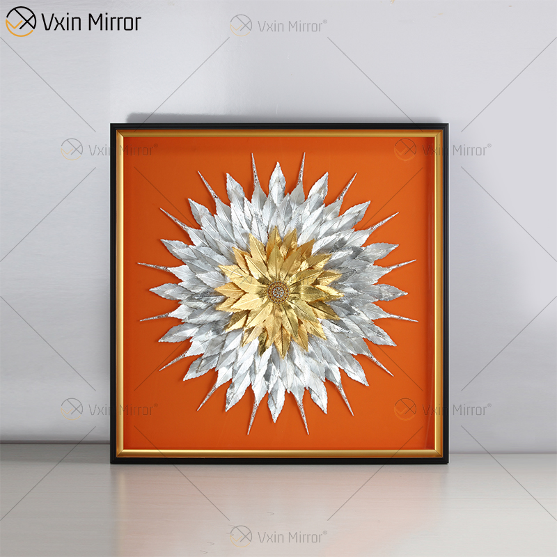 Die neueste Vxin WXPP-39 3D Abstrakte Wandkunst Metall Wandkunst Dekor Wohnkultur Luxus Wohnzimmer gerahmt für Home Set zum Verkauf