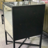 Vanity Modern Silber Glas Schmiedeeisen Möbel Nachttisch mit 2 Schubladen verspiegelter Nachttisch für Schlafzimmer