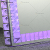 Mosaik LED lehnender rechteckiger Bodenspiegel Crystal Surround Ganzkörperspiegel Schminkspiegel für Schlafzimmer Wohnzimmer