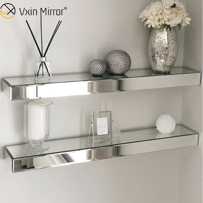 Vxin Factory Supply Silbernes Wanddekor Silbernes Glasspiegel-Wandregal für die Wand