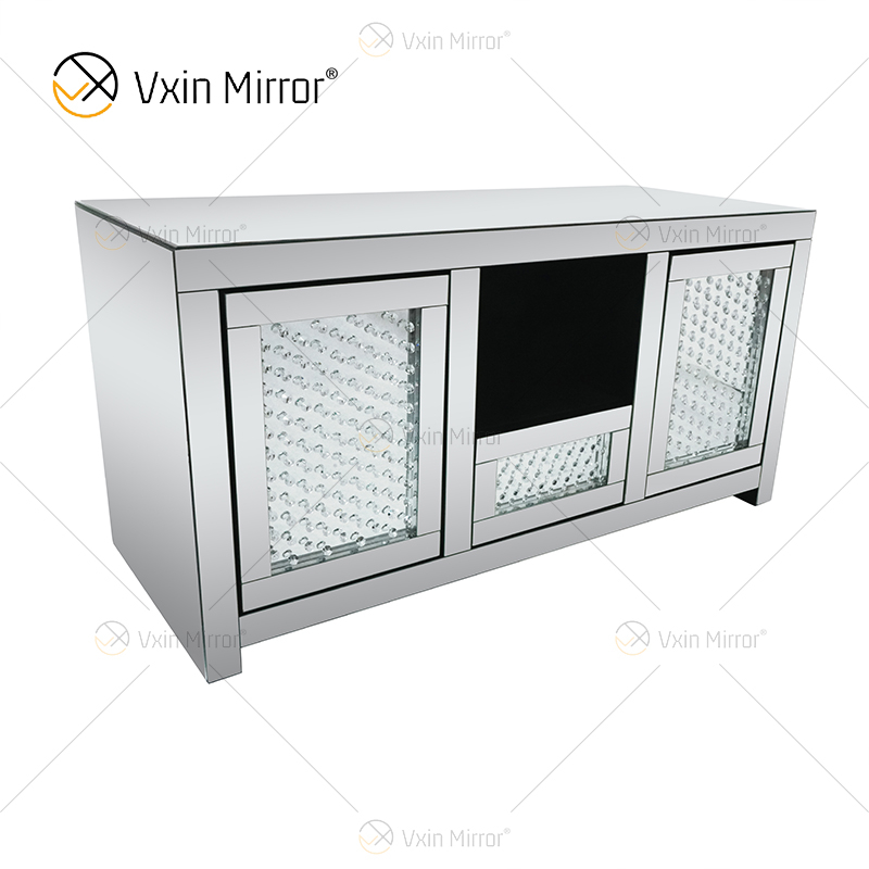 2019 Hot Sale Möbel Silver Diamond Crystal TV-Schrank steht 1 Schublade 2 Türen