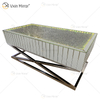 Hot Sale WXF-582 Silver Crushed Diamond Möbel mit Edelstahlhalterung mit Lautsprecher und Blue Tooth LED Couchtisch