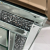 Gute Qualität WXF-911 Silber Crushed Diamond Nachttisch Nachttisch mit 3 Schubladen verspiegelter Nachttisch