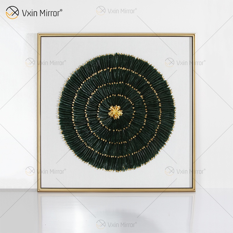Neuankömmling Vxin WXPA-007 Moderne Motivations-Spiegel-Wand-Kunst-Metallfeder-hängendes Bild für Wohnzimmer-Set zum Verkauf