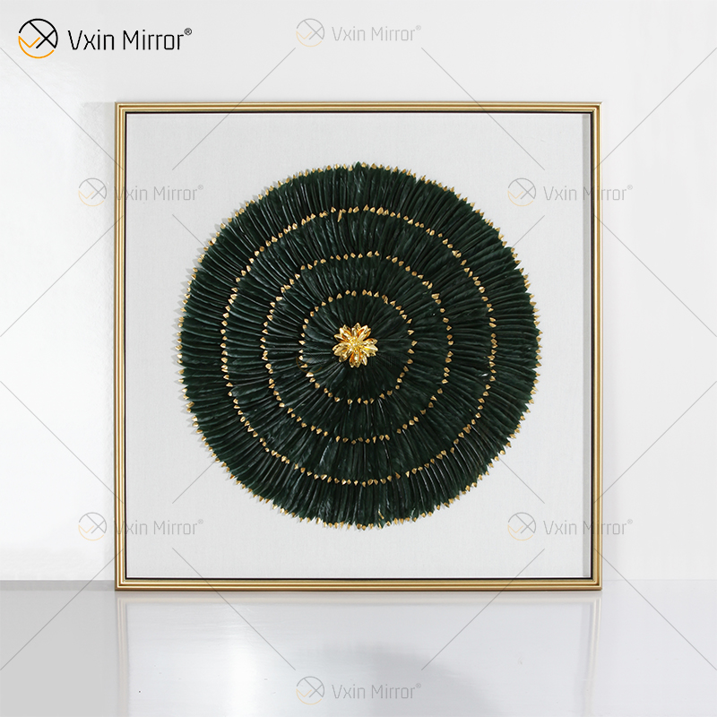 Neuankömmling Vxin WXPA-007 Moderne Motivations-Spiegel-Wand-Kunst-Metallfeder-hängendes Bild für Wohnzimmer-Set zum Verkauf