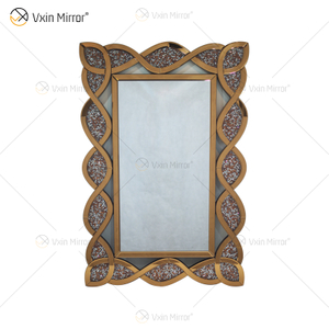 Home Mirrored Furniture Rectangle Console Mirror Crushed Diamond Wandspiegel