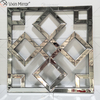 Quadratischer verspiegelter dekorativer Wandspiegel mit abgeschrägter Kante Moderner modischer Wandspiegel WXM-1580