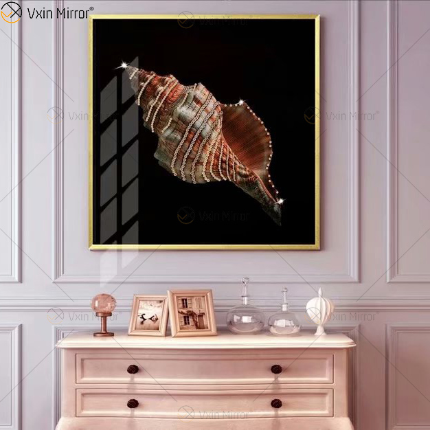 Vxin WXMA-51 Wohnkultur MDF-Rahmen, verspiegelt, Wandkunst, Kristallporzellanmalerei, Spiegelwandkunst