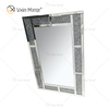 Rechteck Beliebter WXM-1787 Wanddekor Silber Crushed Diamond Wandbehang Spiegel