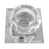 Kundengerechter Namensmoderner eleganter silberner Glaskerzenhalter des zerquetschten Diamant-WXCH-002