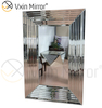 Design Wall Decoration WXM-1529 Verspiegelter Wandkunst-Silber-Rechteck-Wandspiegel