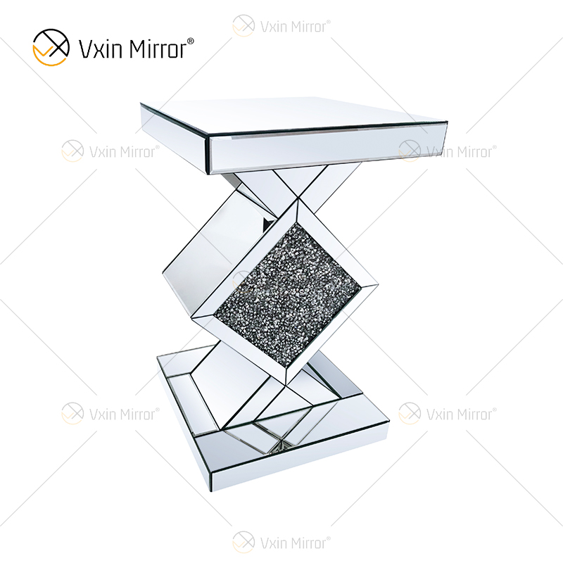 Großhandels-WXF-115-2 Spiegel-Beistelltisch-elegante Luxusraum-Möbel-Silber-Beistelltisch
