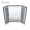Neues Design WXM-1790-1 Wanddekoration Silber Crushed Diamond Tisch Spiegelsäule